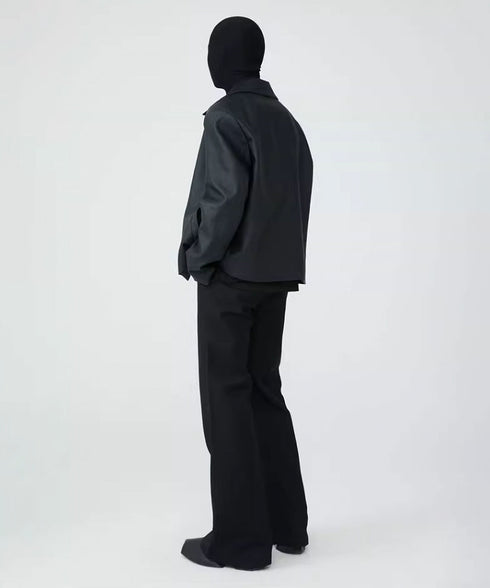Buttonless Faux Leather Jacket